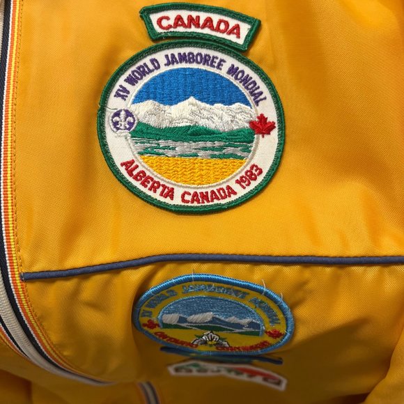 XL- VINTAGE 80s CANADA YELLOW WINDBREAKER - Picture 5 of 8